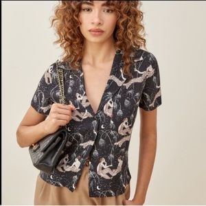 Reformation Cuba Top - Small, Champagne wishes